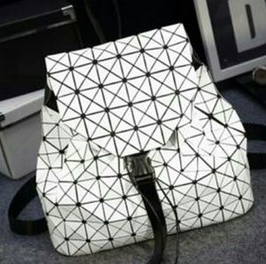White Geometric backpack